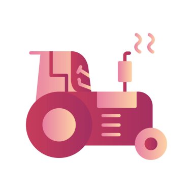 vector illustration of modern icon of tractor
