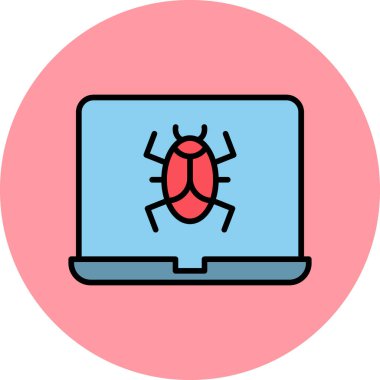 Hata dedektifi modern simge, vektör illüstrasyonu 