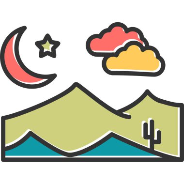 Night web icon vector illustration