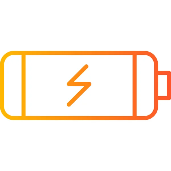 Mobiele Telefoon Pictogram Lage Batterij — Stockvector