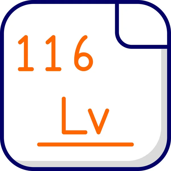 Livermorium Modernes Symbol Vektorillustration — Stockvektor