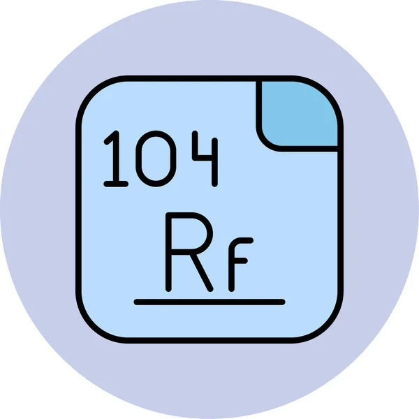 Ilustração Vetor Ícone Rutherfordium —  Vetores de Stock