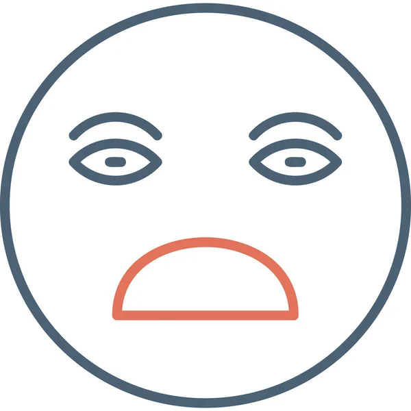 Gesicht Emoticon Vektor Symbol — Stockvektor