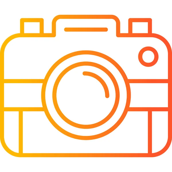 Professionelle Digitale Fotokamera Ikone Der Illustration — Stockvektor
