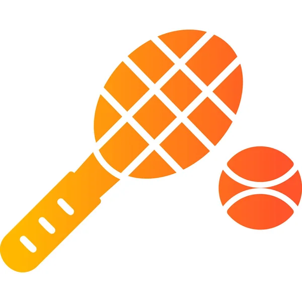 Raquette Tennis Illustration Simple — Image vectorielle