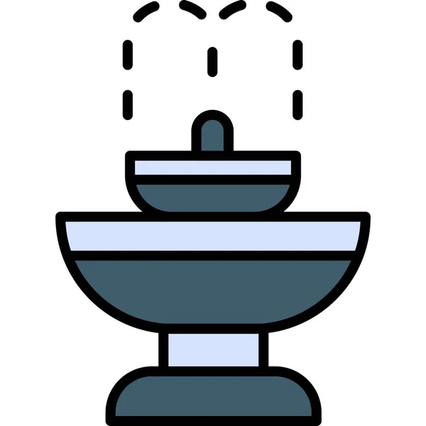 Fountain Icon Modern Design Illustration — Stock Vector