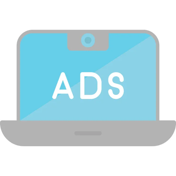 Διαφήμιση Εικονίδιο Web Απλή Απεικόνιση — Διανυσματικό Αρχείο