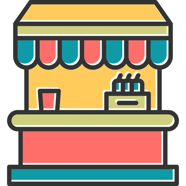 Tienda Icono Web Ilustración Simple — Archivo Imágenes Vectoriales