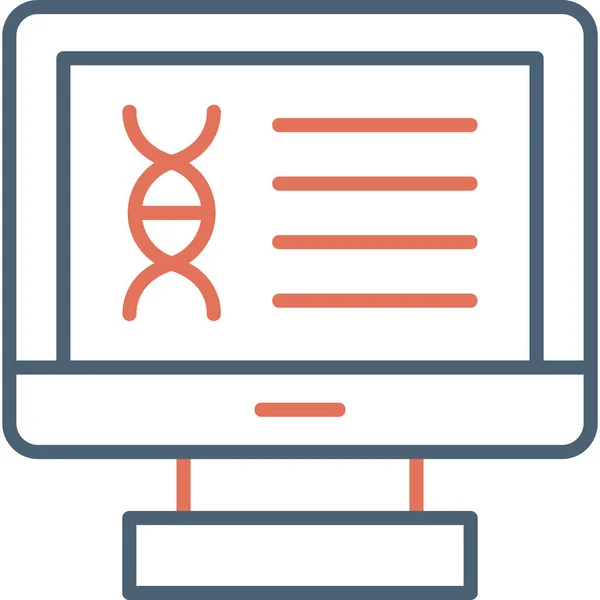 Dna Icona Web Semplice Illustrazione — Vettoriale Stock