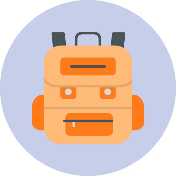 Mochila Icono Web Vector Ilustración — Archivo Imágenes Vectoriales