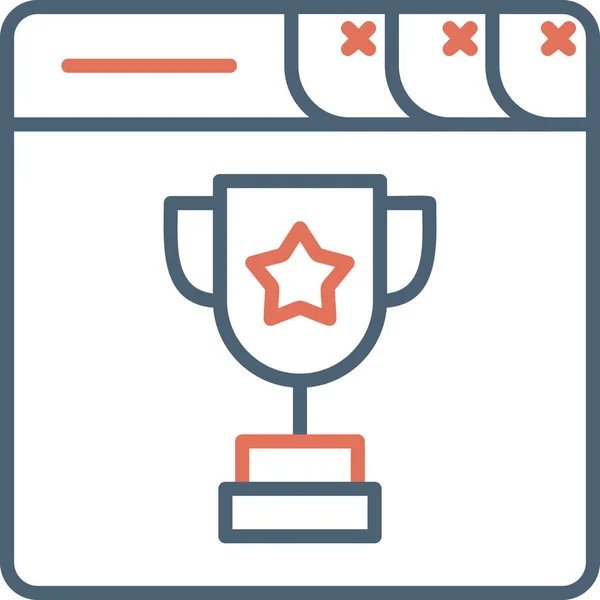 Trophy Web Icoon Eenvoudige Illustratie — Stockvector