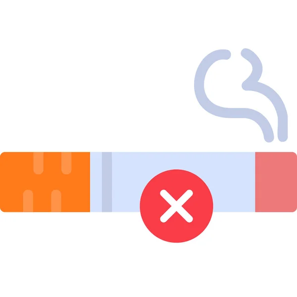 Sigara Içiyorum Web Simgesi Basit Illüstrasyon — Stok Vektör