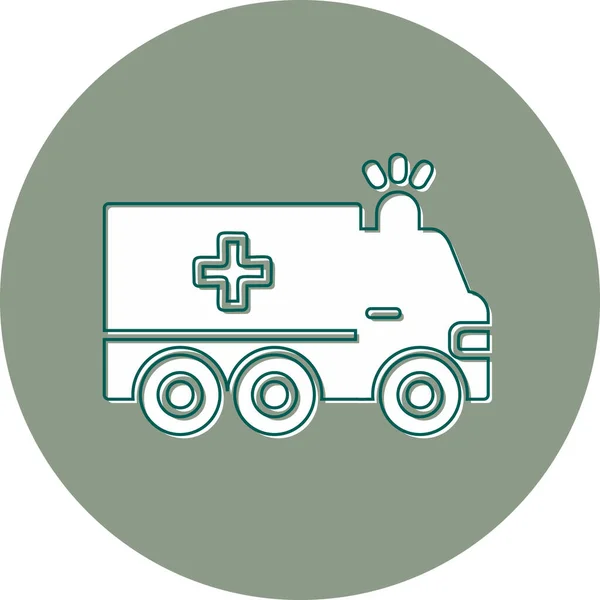 Ambulancia Icono Vector Ilustración — Archivo Imágenes Vectoriales