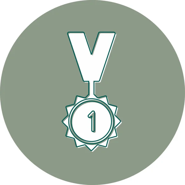 Médaille Récompense Icône Web Illustration Simple — Image vectorielle