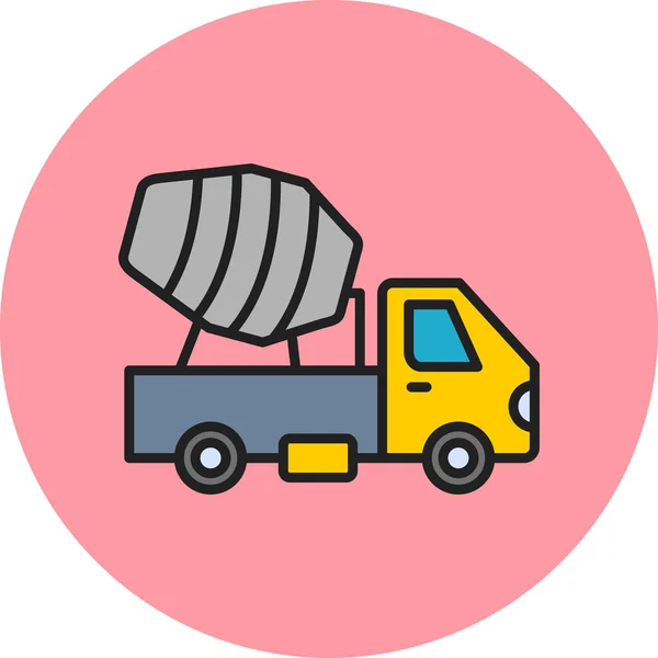 Lkw Abstrakte Icon Vektor Illustration — Stockvektor