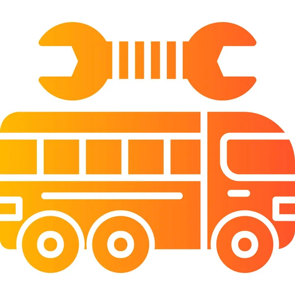 Reparación Bus Icono Moderno Ilustración Vectores — Vector de stock