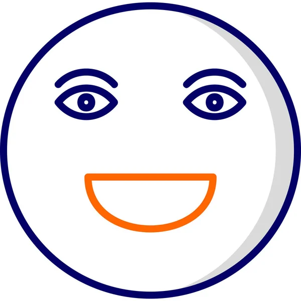 Πρόσωπο Emoji Χαρούμενη Απεικόνιση Διανύσματος Emoticon — Διανυσματικό Αρχείο