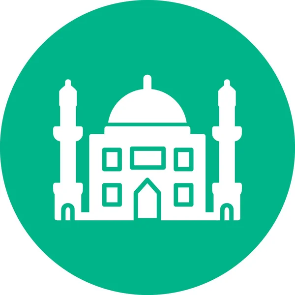 Edificio Mezquita Diseño Simple — Vector de stock