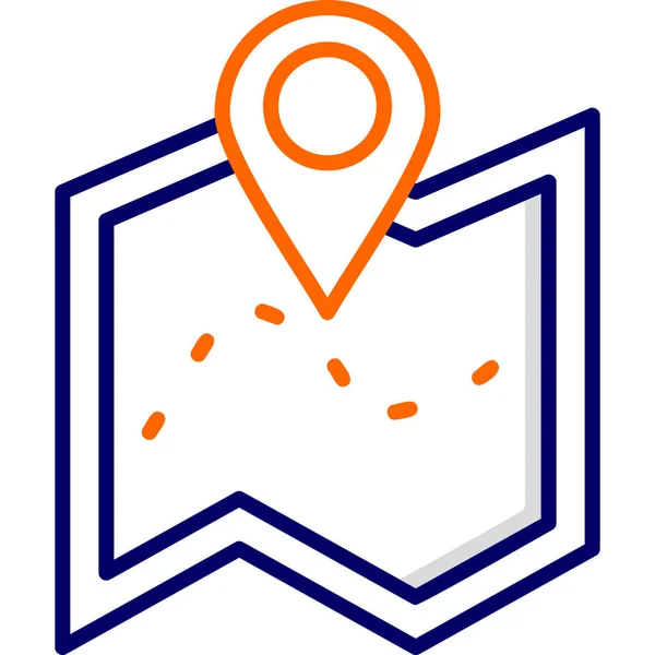 Pin Mappa Icona Web — Vettoriale Stock