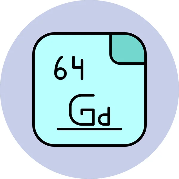 Grafische Illustration Von Gadolinium Periodensystem Von Mendeleev — Stockvektor