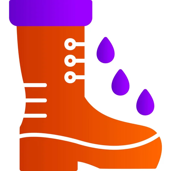 Vector Illustration Rainboot Rainy Weather — Stock Vector