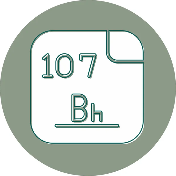 Bohrium Chemical Element Web Simple Illustration — Stock Vector