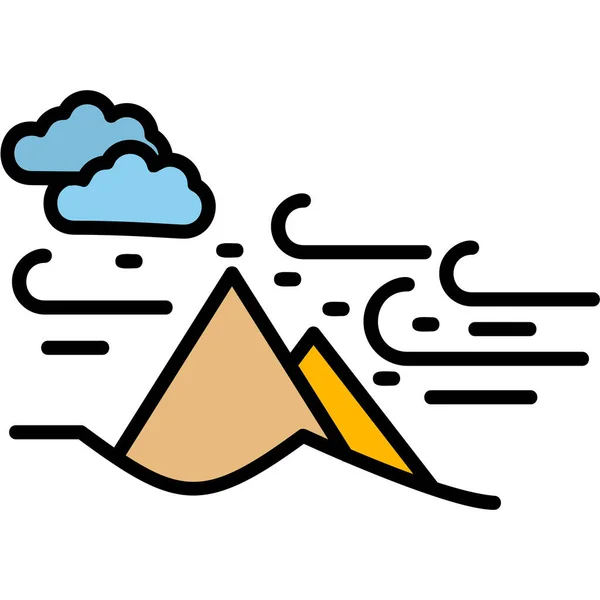 Sandstorm Icon Vector Illustration — Stock Vector