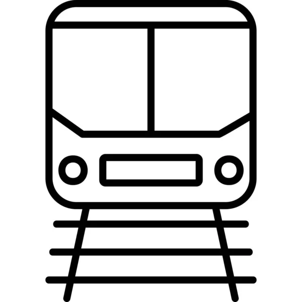 Art Illustration Public Train Railroad — Vector de stock