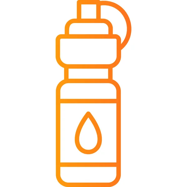 Pić Butelkę Wody Grafika Napoju Ilustracja — Wektor stockowy