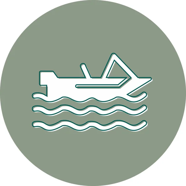 Motorboot Icoon Modern Design Illustratie — Stockvector