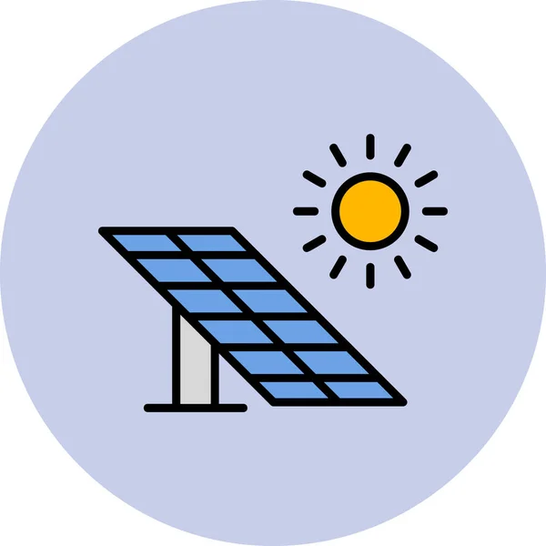 太阳能电池板图标矢量插图 — 图库矢量图片