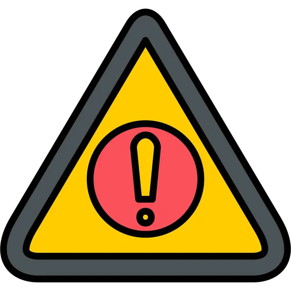 Warning Icon Vector Illustration — Stock Vector