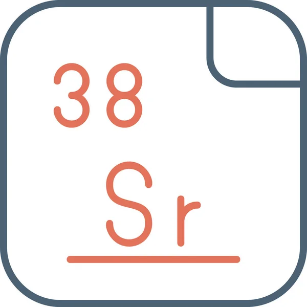 Illustration Des Strontium Symbolvektors — Stockvektor