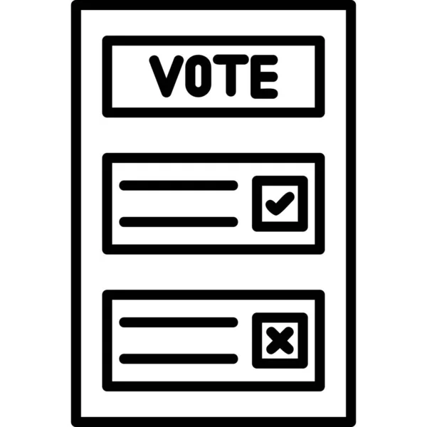 Szavazás Web Ikon Egyszerű Tervezés — Stock Vector