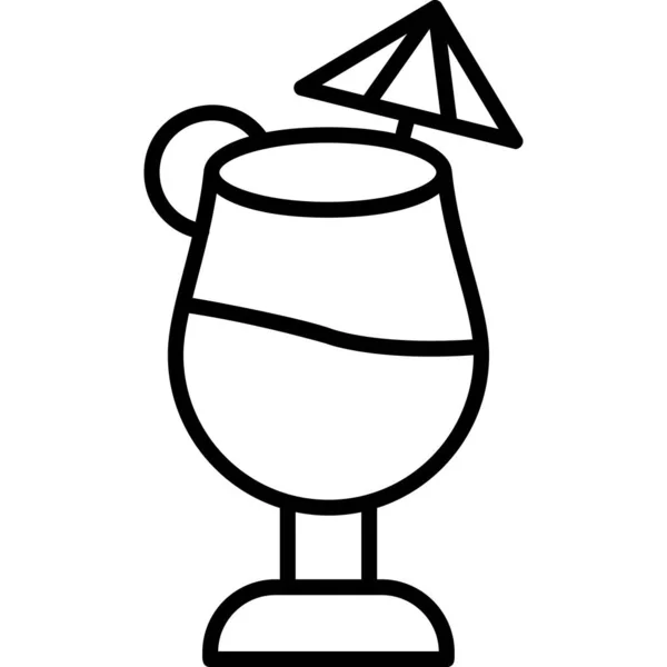 Cocktail Glass Icon Vector Design — Stock Vector