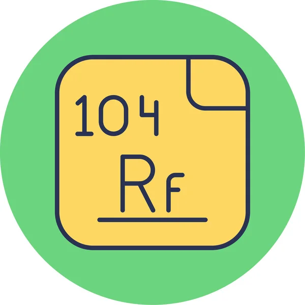 Εικονογράφηση Διανύσματος Εικονιδίου Rutherfordium — Διανυσματικό Αρχείο