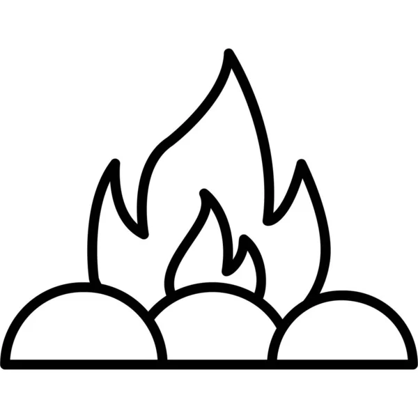 Fuego Icono Web Ilustración Simple — Vector de stock