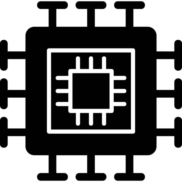 Çip Simgesi Vektör Illüstrasyonu — Stok Vektör