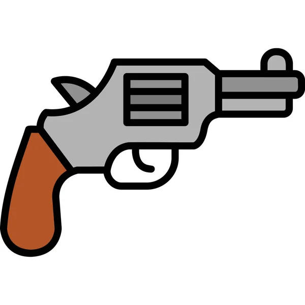 Gun Web Symbol Einfache Illustration — Stockvektor