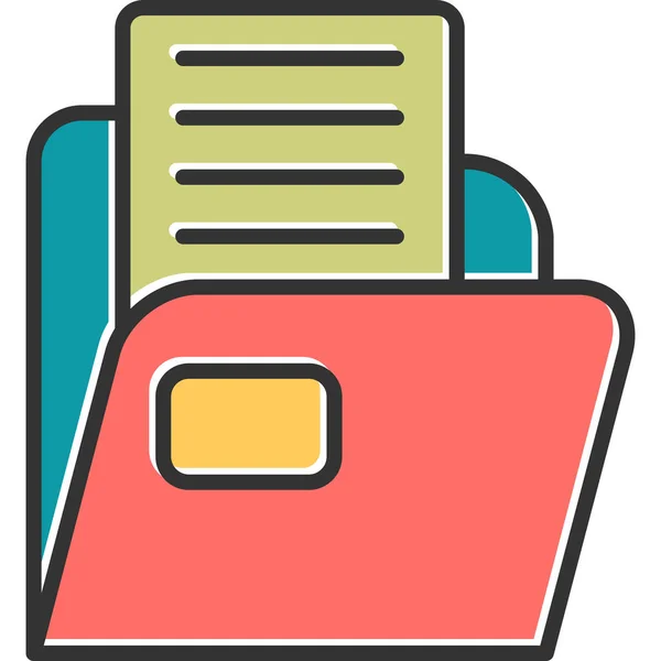 Folder Icon Web Simple Illustration — Stockvektor