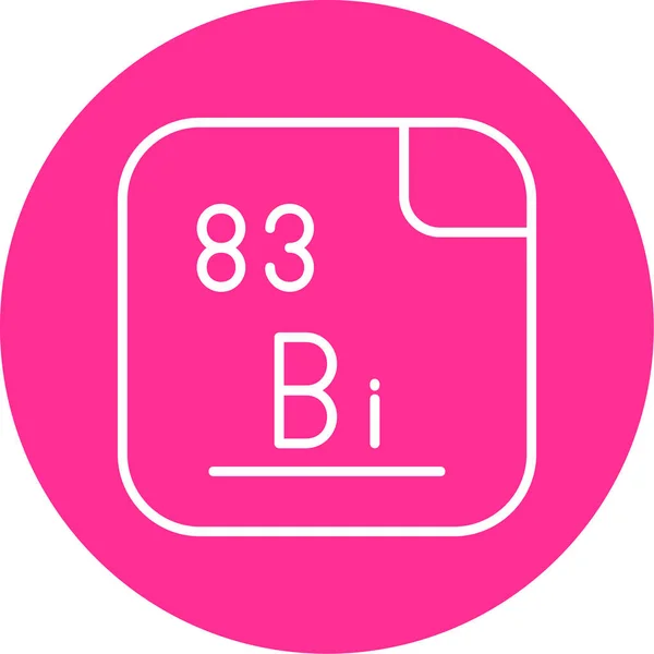 Bismuto Elemento Químico Ilustración Simple Web — Vector de stock