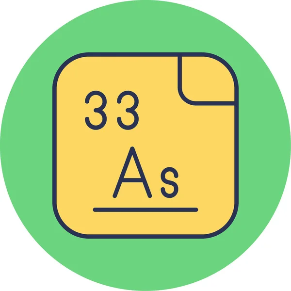 Arsenic Chemical Element Web Simple Illustration — Stock Vector