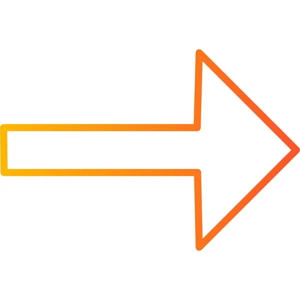Icono Flecha Derecha Ilustración Vectorial — Vector de stock