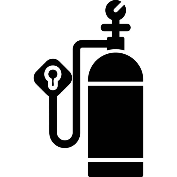 Icono Ilustración Del Tanque Oxígeno Para Uso Personal Comercial — Archivo Imágenes Vectoriales