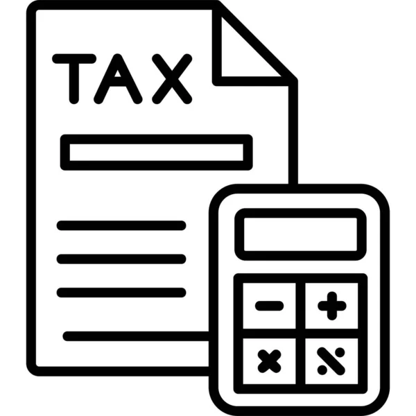 Icon Vektor Abbildung Zur Steuerberechnung — Stockvektor