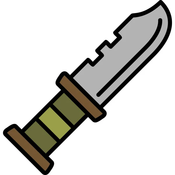 Cuchillo Icono Vector Ilustración — Vector de stock