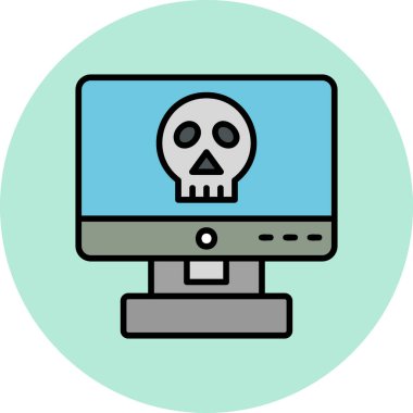 Bilgisayar. Web simgesi basit illüstrasyon 