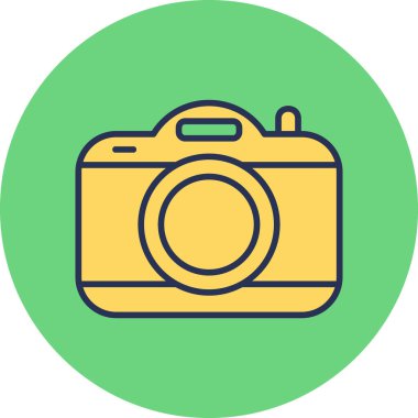 Basit kamera, düz vektör çizimi