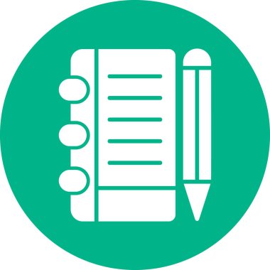 Not defteri web simgesi, vektör çizim