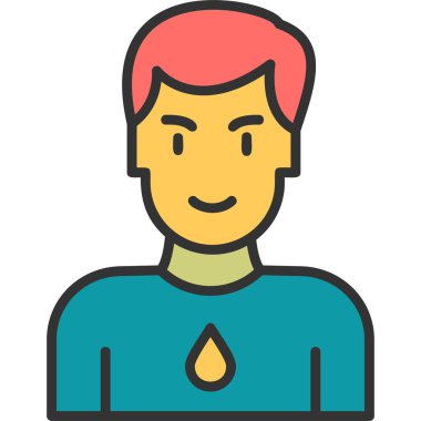 İnsan avatarı. Hayatta kalan, erkek çizimi  